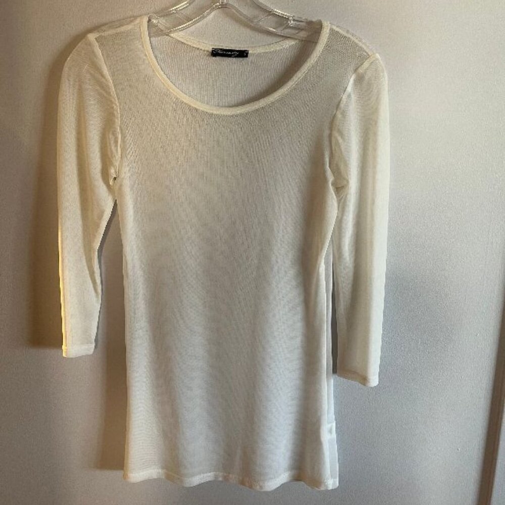 Mesmerize Soft Sheer Mesh Top, made in the USA - Size Small